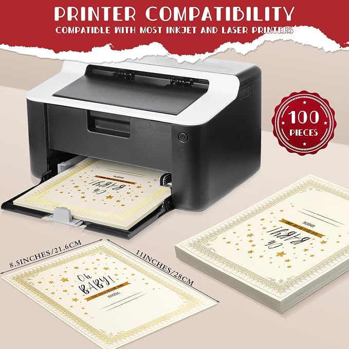 Fainne 100 Sets Certificate Paper Kit Single Sided Awards Holder - Image 5
