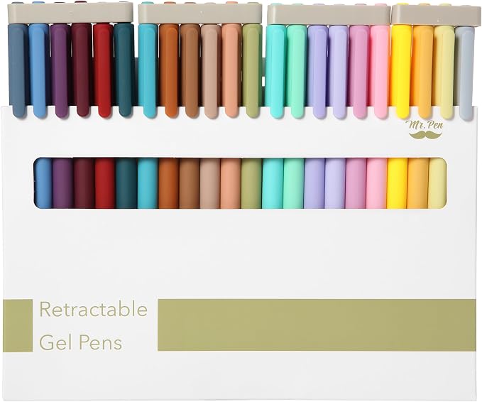 Mr. Pen- Retractable Gel Pens, 22 Pack, Vintage Ink, Fine Point 0.7mm | Fast Dry - Image 7