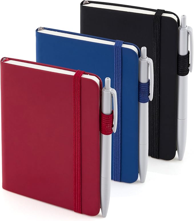 feela Pocket Notebook Notepad, Mini Cute Small Hardcover College Ruled Journals by feela