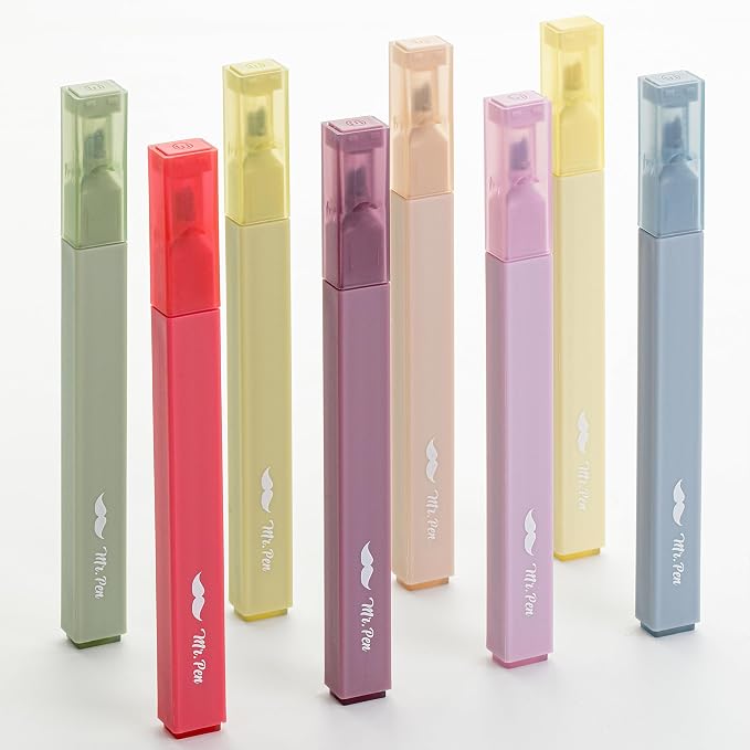 Mr. Pen- Aesthetic Highlighters, Chisel Tip, Muted Pastel Color, No Bleed Bible - Image 7