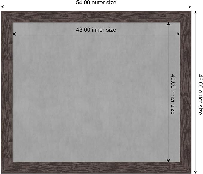 Amanti Art Black Framed Magnetic Board 46x54 Oversize Vision Board - Image 4