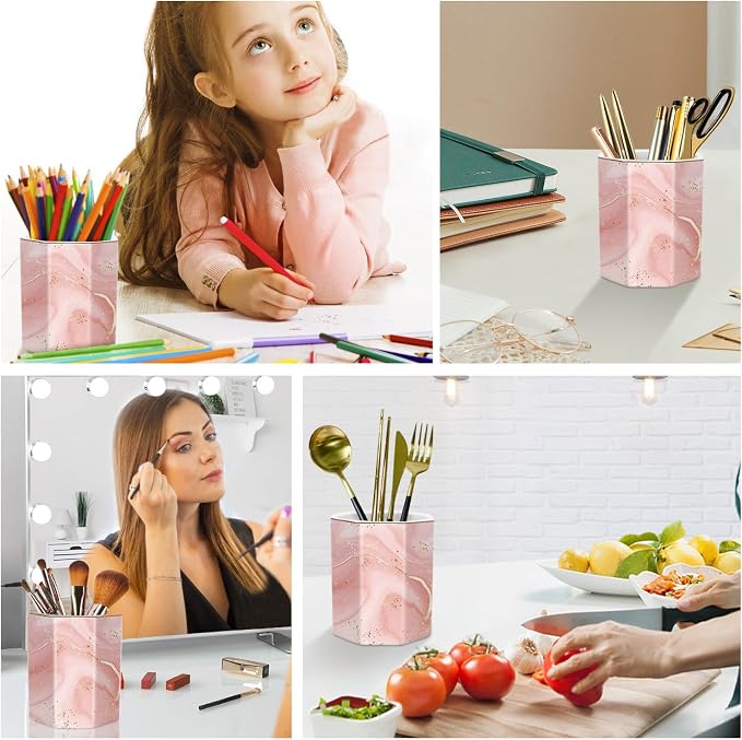 Cute Pen Holder for Desk, Ceramic Pencil Holder, Pen Cup Marker Holder Makeup - Image 4