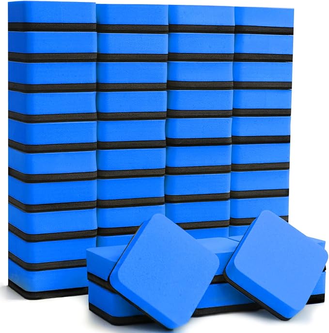 EAONE 48 Pack Dry Erase Eraser, Magnetic Whiteboard Cleaner Mini Chalkboard by EAONE
