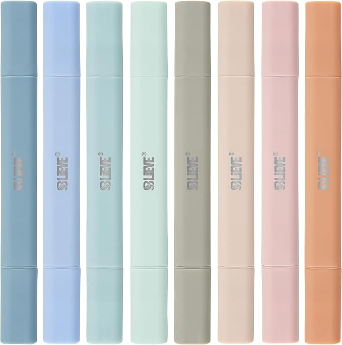 BLIEVE Bible Highlighters No Bleed Through, Pastel Colors, Dual Tip, 8 Pack | by BLIEVEART