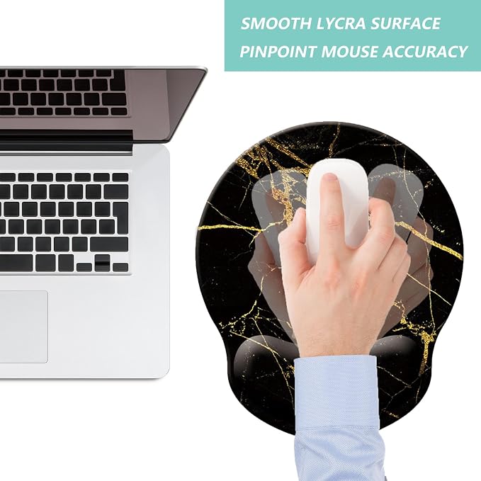 Mouse Pad with Wrist Support, Ergonomic Mouse Pad with Memory Foam Wrist Rest - Image 7
