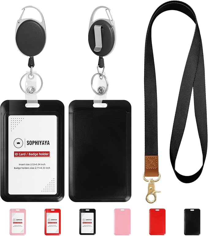 Retractable ID Badge Holder by SOPHIYAYA
