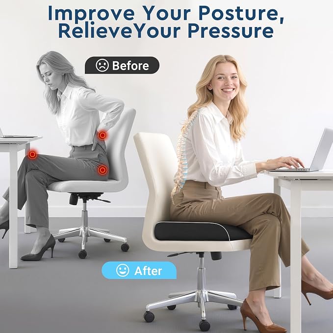 Seat Cushion, Memory Foam Office Chair Cushions - Image 4