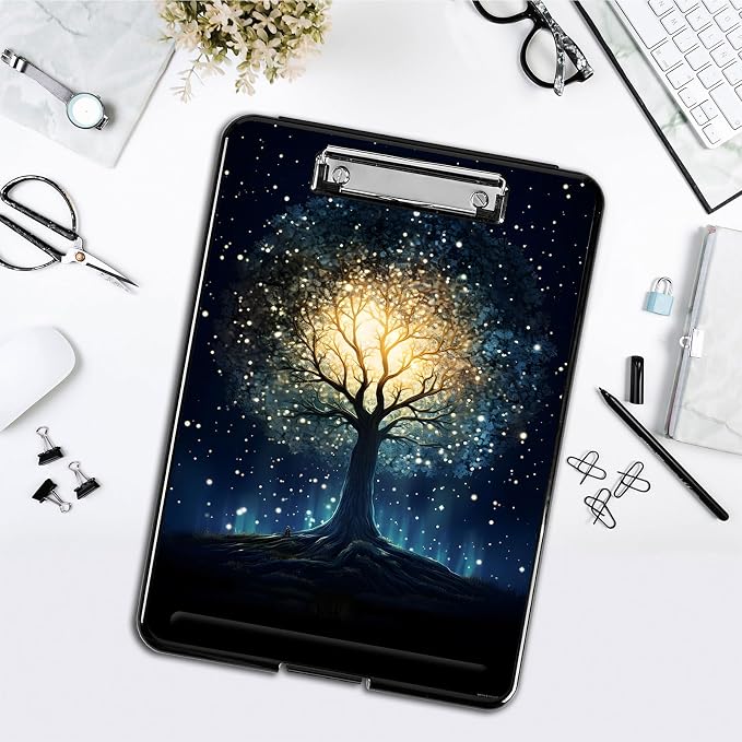 Clipboard with Storage, Office Supplies Nursing Clipboards Folder with Pen - Image 4