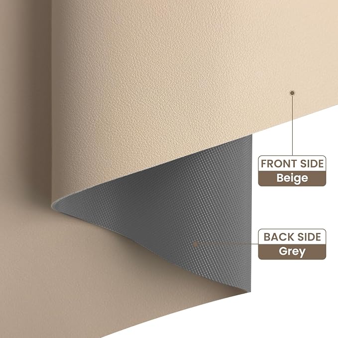 Non-Slip Desk Pad Mat, Leather Beige Desk Mat - Image 5