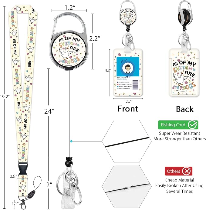 Giancomics Goose Lanyards for Id Badges, Mental Health ID Badge Holder - Image 5