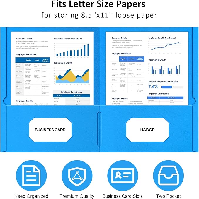 HABGP Two Pocket Folders, 20 Pack Paper Folders - Image 4