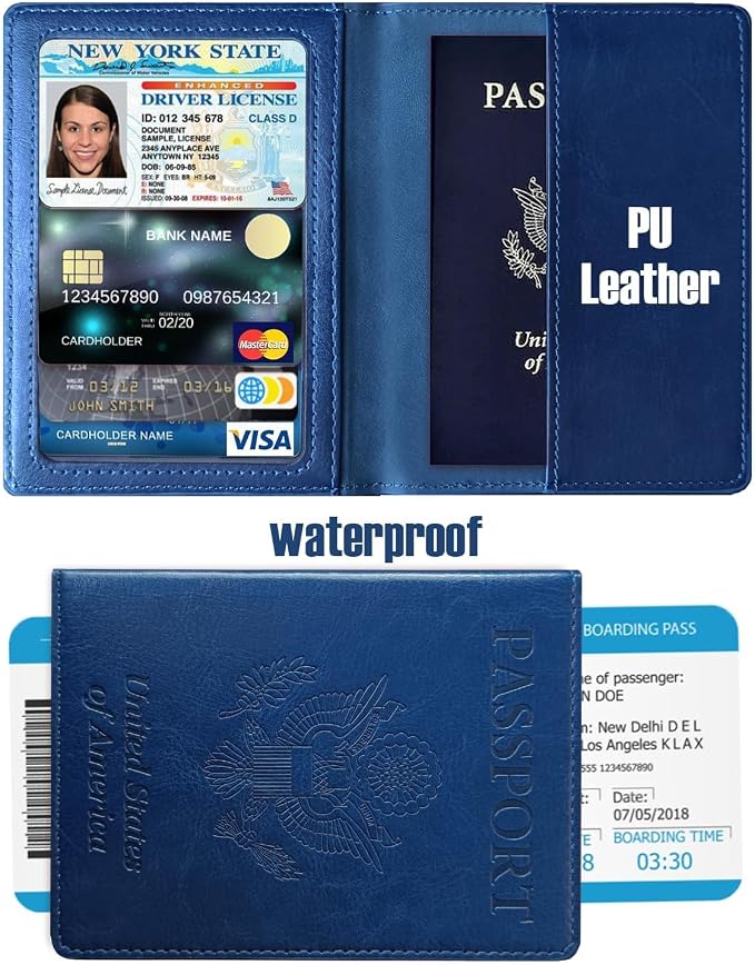 Sizobi Passport Holder for Travel Men, RFID Blocking Passport Covers Case - Image 2
