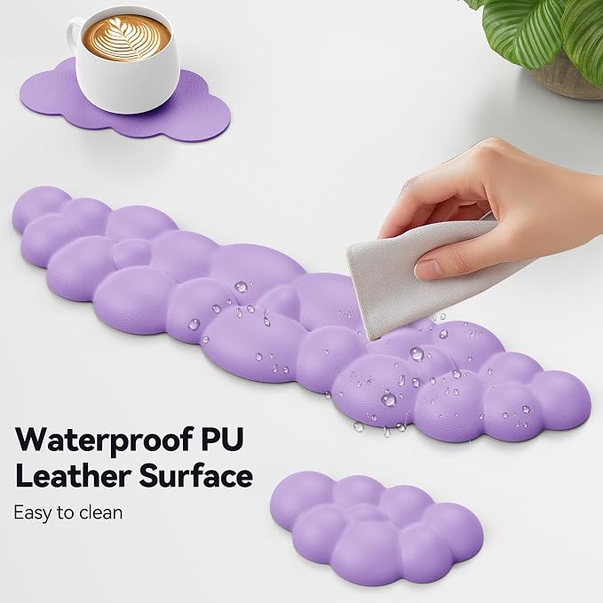 TECKNET Cloud Keyboard Wrist Rest Set, Cloud Wrist Rest - Image 5
