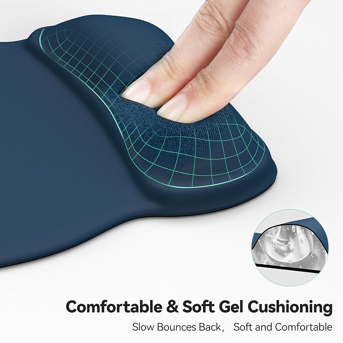 TECKNET Gel Mouse Pad with Wrist Rest, Ergonomic Office Mousepad with Wrist - Image 3