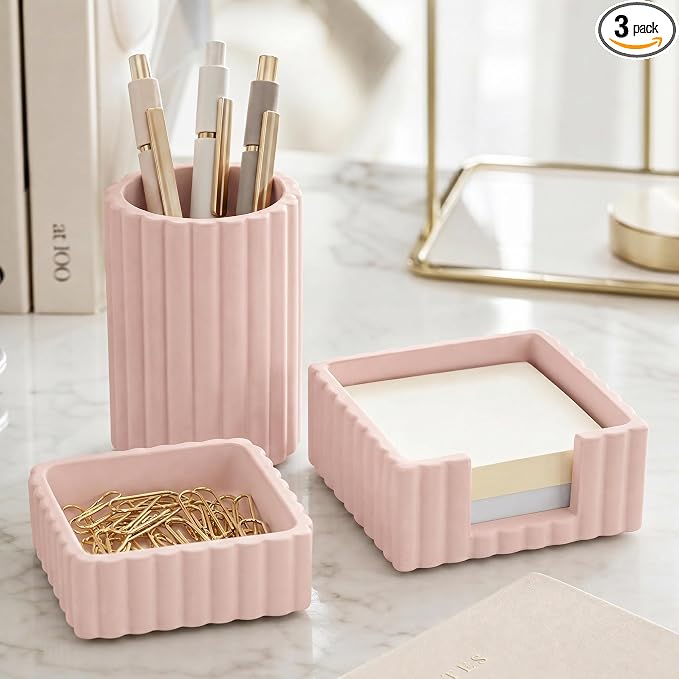 Aesthetic Desk Organizer Set of 3 by KIBAGA