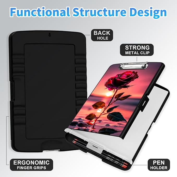 LYHXLYJH Clipboard with Storage, A4 Clipboards with Pen Holder, Heavy Duty - Image 4