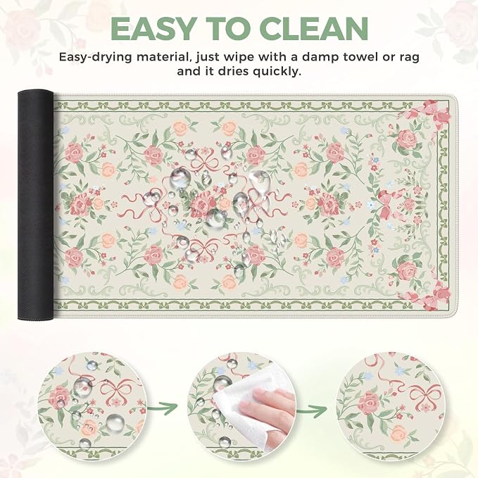 iCasso Green Desk Mat, Cute Desk Pad - Image 5