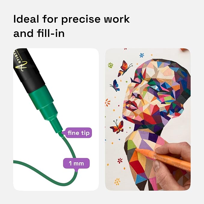 ARTISTRO 30 Acrylic Paint Pens for Calligraphy – Markers - Image 3