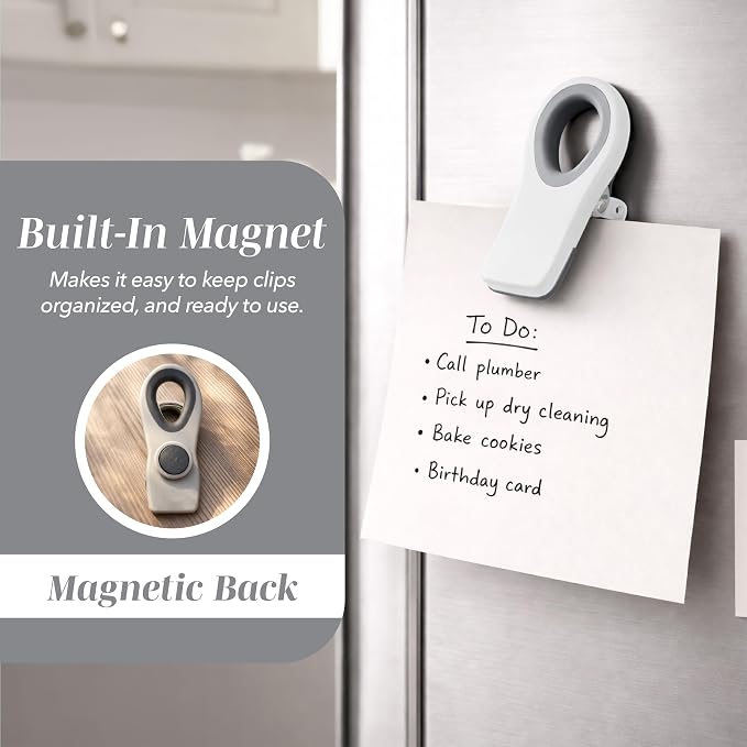 COOK WITH COLOR Bag Clips with Magnet- Food, Bag Clips - Image 2