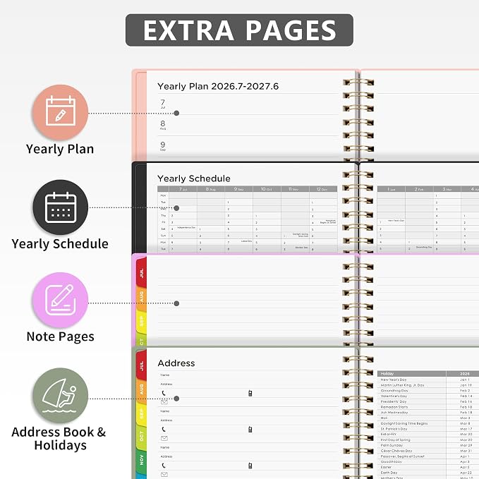 EMSHOI 2026-2027 Appointment Book, 15-Minute Hourly Academic Planner, Large Size - Image 5