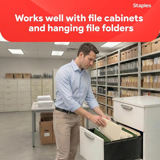 Staples File Jackets, Letter Size, 1‑Inch Expansion, Reinforced Manila Pocket - Image 4