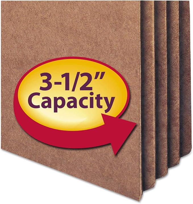 Smead File Pocket, Straight-Cut Tab, 3-1/2" Expansion, Letter Size, 25 per Box - Image 3