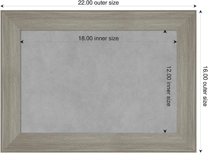 Amanti Art Grey Framed Magnetic Board 16x22 Small Vision Board - Image 2