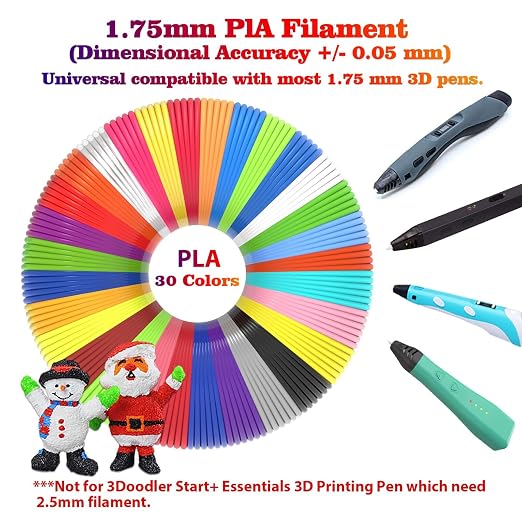 3D Pen Filament Refills 30 Colors, Bonus 250 Stencils eBooks - Image 3