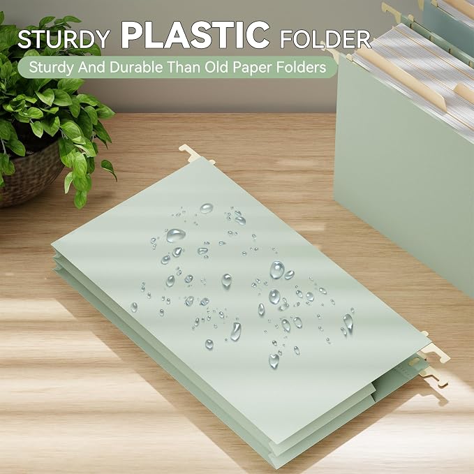 Legal Size Plastic Hanging File Folders Extra Capacity, Legal Expandable Large - Image 2