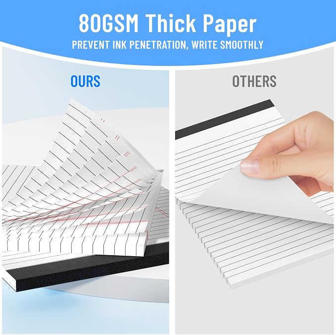 12pcs Legal Pads 8.5 x 11, 50 Sheets/Pack, Notepads 8.5 x 11 Inch, Memo Pads - Image 3