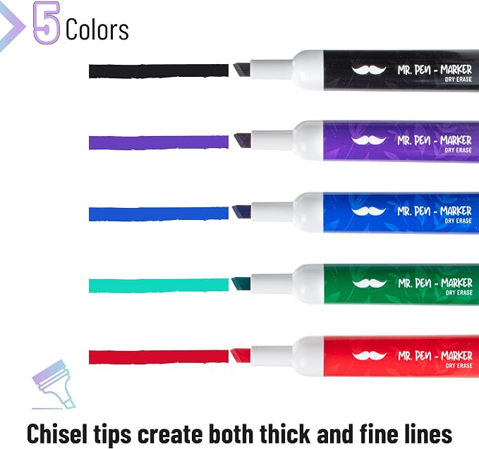 Mr. Pen- Dry Erase Markers, 36 Pack, Low Odor Ink | Chisel Tip, Bulk White - Image 3