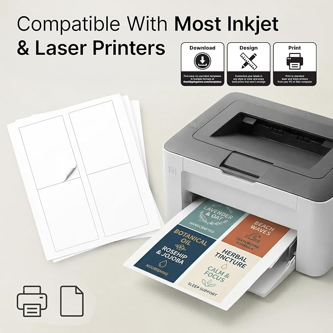 3.5" X 5" Matte White Printable Shipping Labels Mailing and Address Labels - Image 4