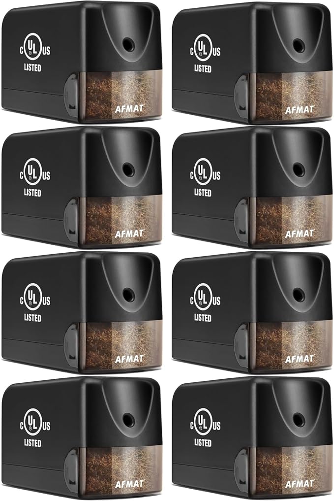 AFMAT 8 Pack Electric Pencil Sharpeners, Heavy Duty Pencil Sharpener by AFMAT