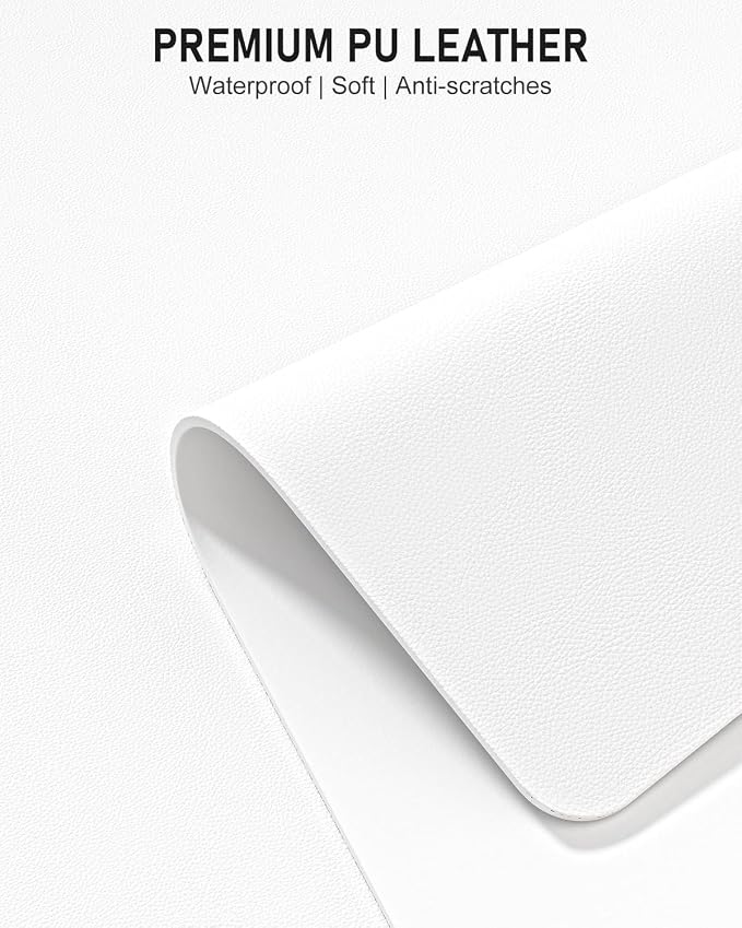 Desk Pad, 35.5" x 17" PU Leather Non-Slip Desk Mat Large Mouse Pad - Image 3