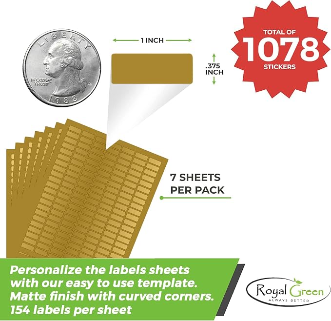 Metallic Labels Printable Sticker Paper Sheets - Image 2