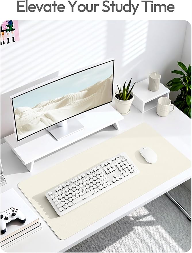 YSAGi Leather Desk Pad Protector, Office Desk Mat, Large Mouse Pad, Non-Slip PU - Image 7