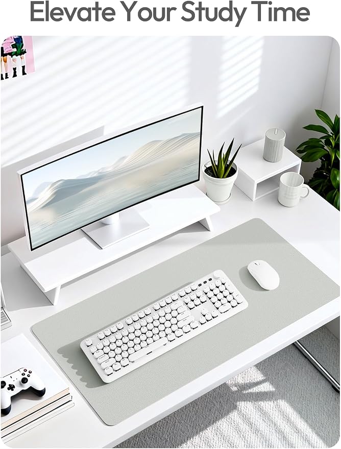 YSAGi Leather Desk Pad Protector, Office Desk Mat, Large Mouse Pad, Non-Slip PU - Image 6