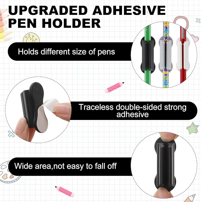 Sherr 48 Pack Adhesive Pencil Holders - Image 3