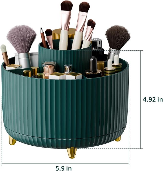 fanado 360° Rotate Makeup Brush Holder Organizer, Makeup Organizers Countertop - Image 4