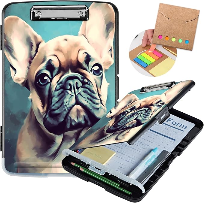 Clipboard with Storage, Heavy Duty Plastic Storage Clipboard with Low Profile by Unknown