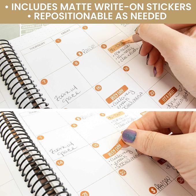 bloom daily planners Neutral Aesthetic Calendar Essentials Planner Stickers - Image 6