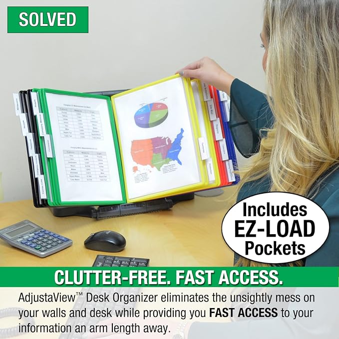 Ultimate Office AdjustaView 20-Pocket Desk Reference Organizer - Image 3