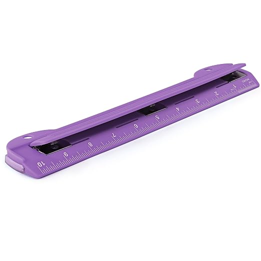 3 Hole Punch Purple, Portable Hole Puncher by Enday