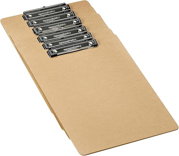 Amazon Basics Hardboard Office Clipboard, Low-Profile, Letter Size by AmazonBasics