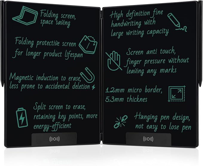 LCD Writing Tablet for Adults: 14.3 Inch Fold Full Screen Drawing Tablet by YOLIPULI