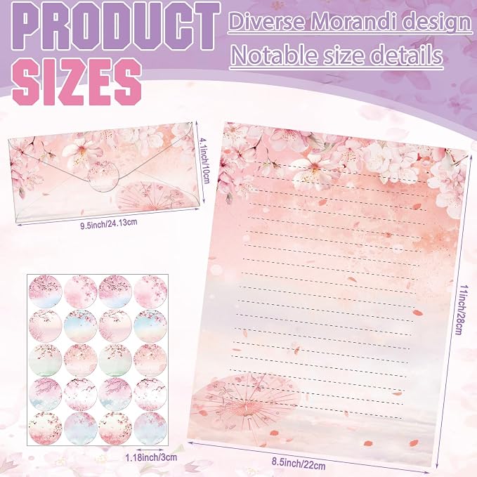 TaoBary 160 Pcs Stationery Paper Set 50 Double Sided Stationery Papers - Image 2
