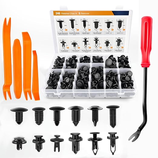 GOOACC 240PCS Bumper Retainer Clips Car Plastic Rivets Fasteners Push Retainer by GOOACC