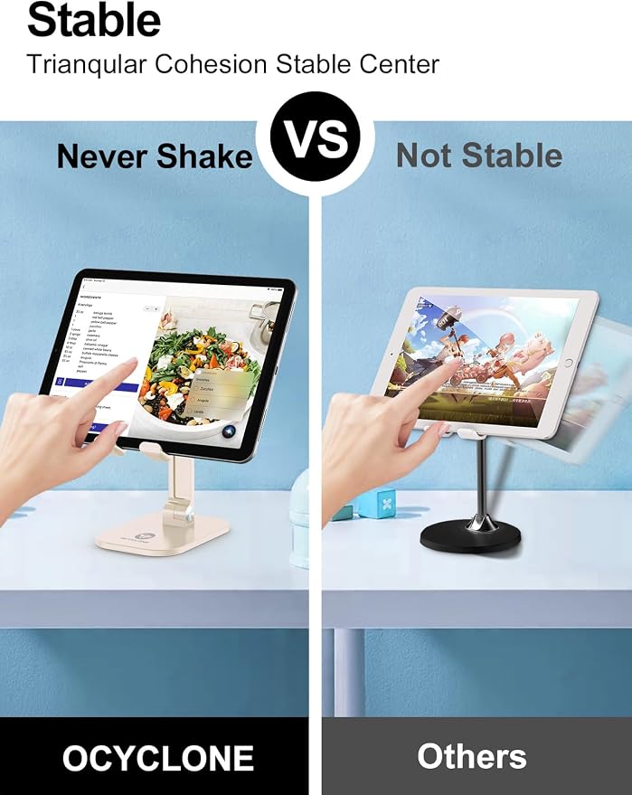 OCYCLONE Phone Stand, Adjustable Height and Angle Foldable Cell Phone Stand - Image 5