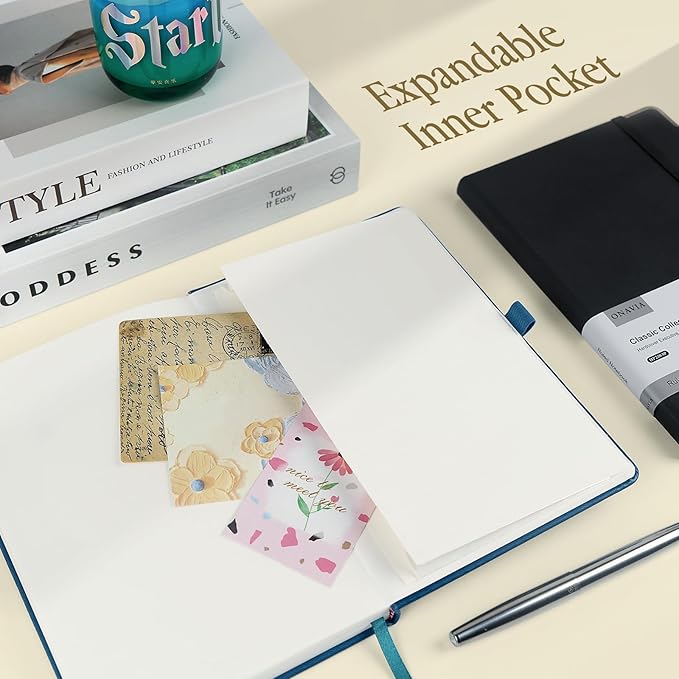 A5 Lined Journal Notebook - 100 GSM Thick Paper, 8 Pack Hardcover Journaling Notebooks for Writing, Work, Travel, School, College Ruled Journals for Women Men, PU Leather Note Books, 5.5”x8.3”-DeskLoop Office