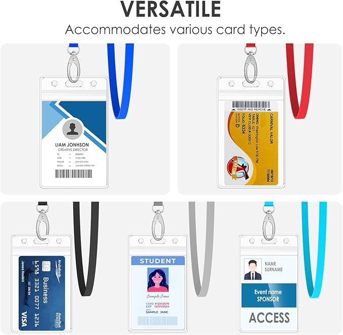 Avorast 10 Pack Vertical ID Card Name Tag Badge Holders - Image 5